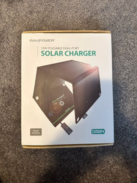 Ravpower 15w foldable dual port solar charger ismart+