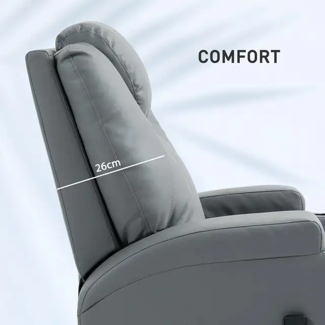 Massage Recliner Chair Leather Swivel Rocker Manual Reclining Ch in Chairs & Recliners in Markham / York Region - Image 7