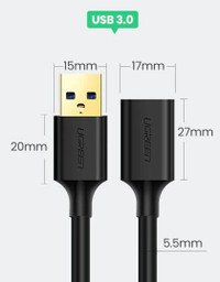 USB 3.0 Extension Cable Extender Cord Fast Speed Cable