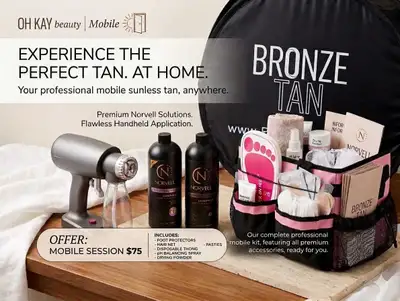 Get Your Glow On – Right at Home! ✨ Skip the salon commute and experience a premium, streak-free tan...