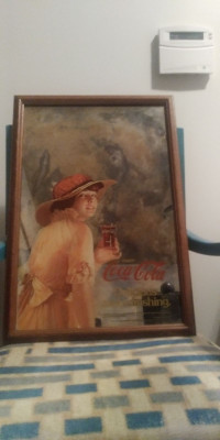 Antique Coca -Cola 1916 Elaine Framed Print