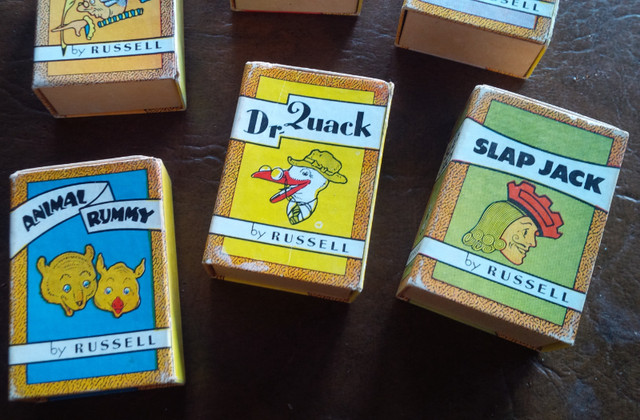 Vintage Set of 6 Big-Little Card Games by Russell, Made in USA in Arts & Collectibles in Stratford - Image 3