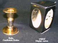 UNI Candle holder Silver/gold EP on zinc Brass, original box