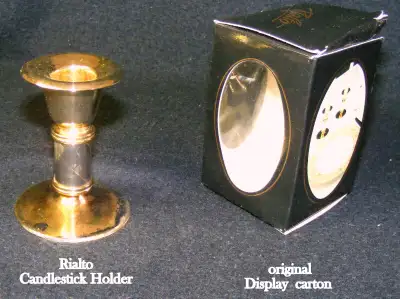 UNI Candle holder Silver/gold EP on zinc Brass, original box, View more