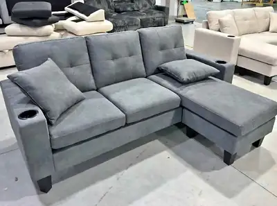 Style + Comfort: 3 Seater Sectional with FREE Delivery, View more