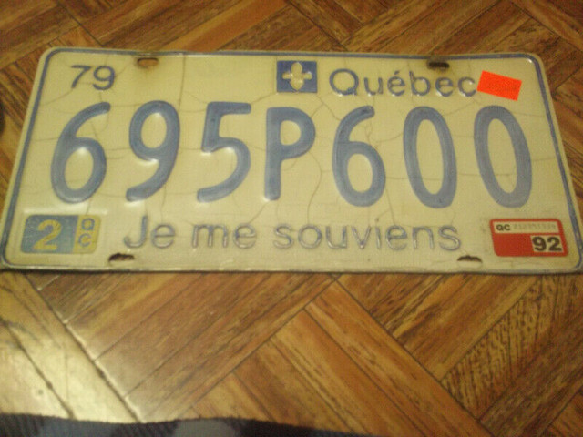 plaques de 1979 plusieurs en inventaire 15$ chaque et je peut po dans Art et objets de collection  à Rimouski / Bas-St-Laurent - Image 2