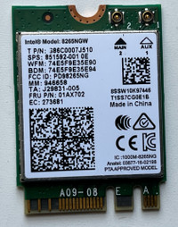 Wi-Fi / Bluetooth network card Intel 8265NGW