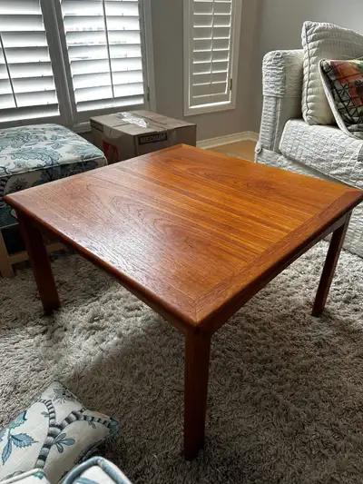 Mid Century 1960’s teak coffee table Made in Denmark Square end or coffee table Good condition Size...