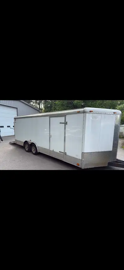 2015 Atlas Enclosed trailer 8.5 x 20 plus 3 ft Vnose Electric brakes Rivetless sides Tires are in gr...