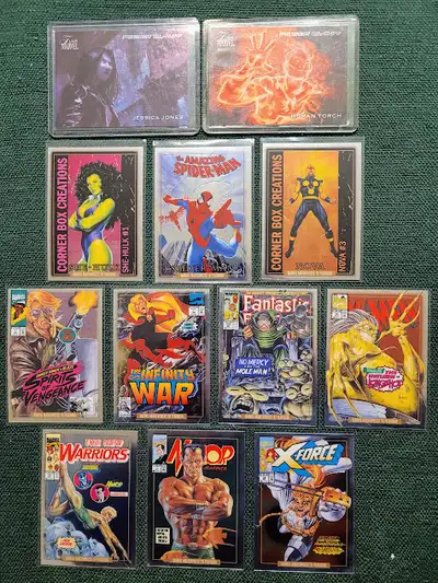 12 rare Marvel Comics collector cards: Spider-Man/She-Hulk/Nova, View more