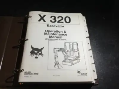 Bobcat X320 Mini Excavator Service Manual (Serial number 562313001 and above) and Operation & Mainte...