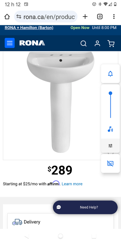 New Newton pedestal sink still in the box will include faucet, View more