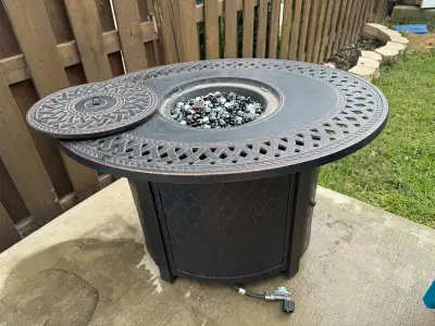 Round Cast Aluminum Propane Fire Table, View more