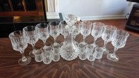 Crystal whisky & wine decanter set