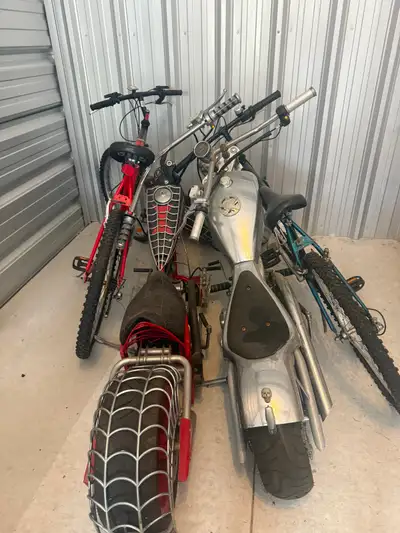 Replica chopper builds; not toys. Solid steel construction - 2 in middle of photo. - Believed to be...