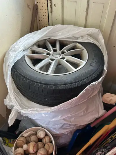 225/60R17 all season tires on rims with sensors. Tires in decent shape. I would have used them this...