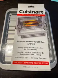 Brand New Cuisinart Toaster Oven Broiler Pan w Rack