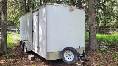 good shape only used for a couple of seasons , then has sat empty, built shelves , and work benches