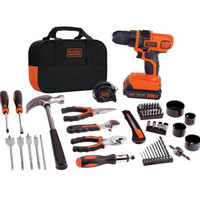 BLACK+DECKER 20V Max Drill & Home Tool Kit 68 