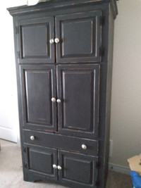 Solid wood armoire or upright dresser wardrobe