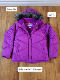Winter Jacket Girls size 14/16 (large)