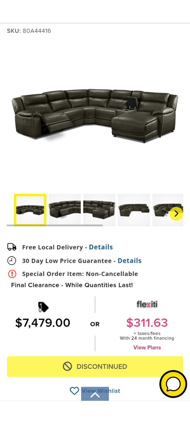 6 PC GENUINE LEATHER SECTIONAL EXCELLENT CONDITION in Couches & Futons in Summerside - Image 5