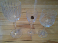 3 CRYSTAL GLASSES CHAMPAGNE WINE DA VINCI ITALY SHOOTER  3 for 5