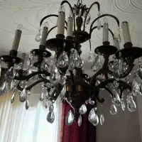 Antique Real Crystal Chandelier 