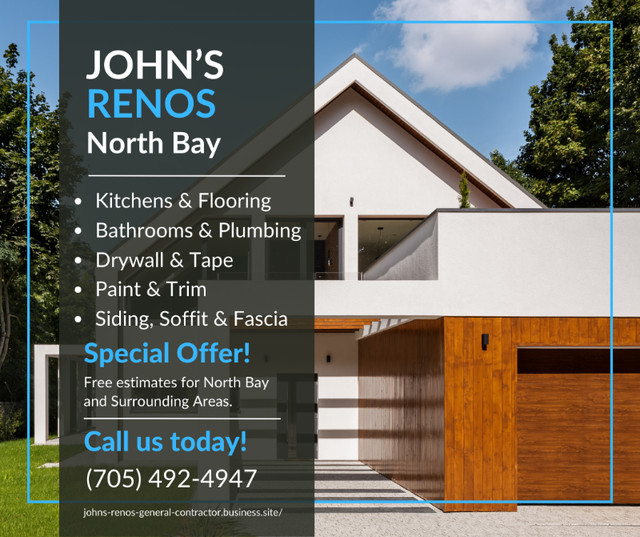 Home Renovations Specialist in North Bay | John's Renos! in Renovations, General Contracting & Handyman in North Bay - Image 4
