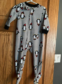 Carter's Penguin One Piece Footie Fleece Pyjamas-Size 18 months