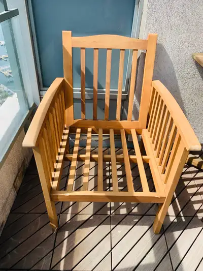 Wooden patio furniture armchair, View more