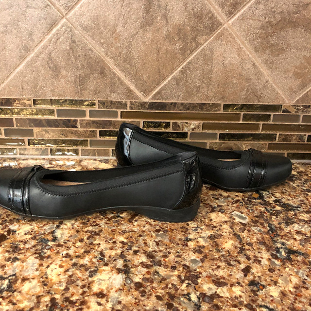 REDUCED-New Clark’s 2 pair black shoes Size 7M in Women's - Shoes in Saskatoon - Image 3