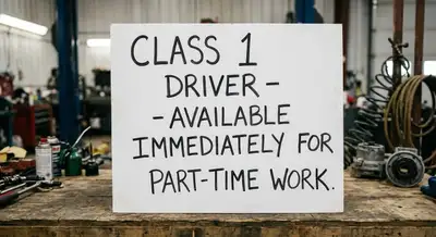 Class 1A Casual/part-time driver available, View more