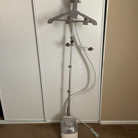 T-FAL Fabric Steamer with Insulated Hose and Clothes Hanger
