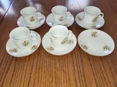 espresso coffee cups and saucer (6), View more