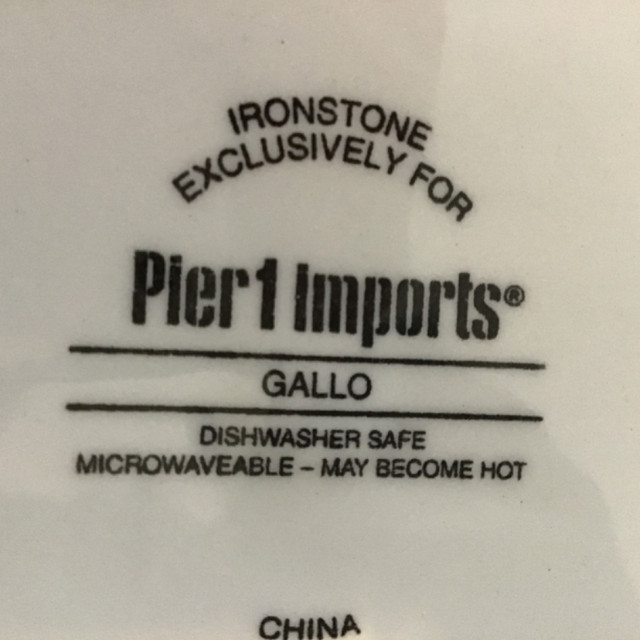 Pier 1 Imports Gallo Rooster/Chicken Ironstone Dinnerware in Kitchen & Dining Wares in Winnipeg - Image 3