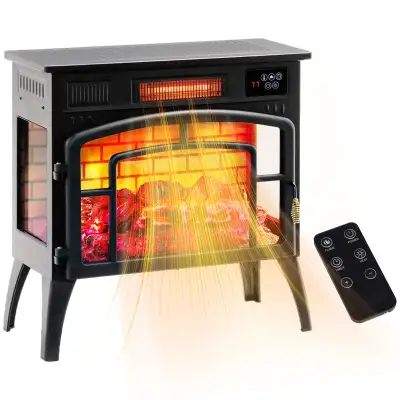 22.8" Electric Fireplace Stove, Infrared Heater w Realist, View more
