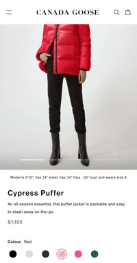 NEW CANADA GOOSE JACKET Cypress Puffer jacket size medium! Women