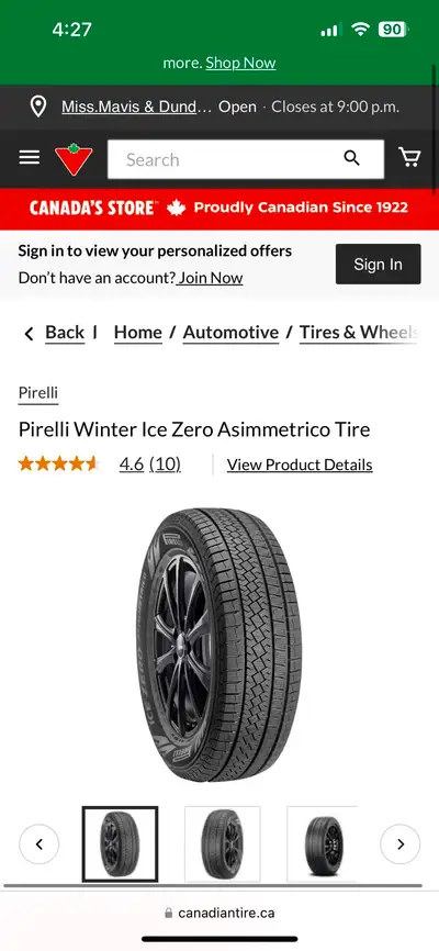 I'm selling Pirelli Winter Ice Zero Asimmetrico tire, size 215/65R17 103T. Including Rims. This wint...