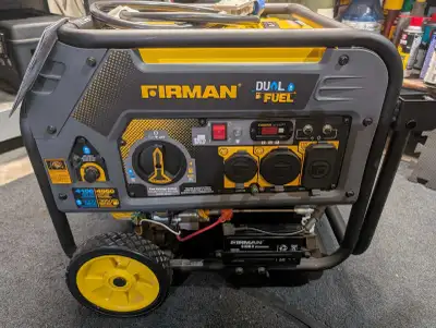 Selling a like new Firman Dual fuel 4550 generator. Can be run on gas or propane. Has only been star...