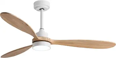 Wood Ceiling Fan with Light, 52" GESUM Fan, 6 Speeds, Remote Con, View more