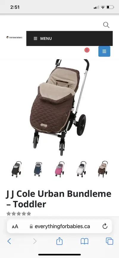 JJ Cole Urban BundleMe Toddler 1-3 bag stroller muff bunting bag, View more