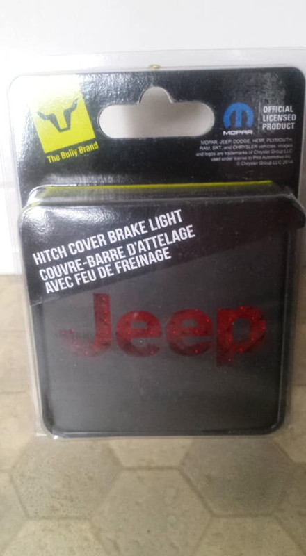 Jeep hitch cover brake light (Jeep) new fits 2 inch  receiver's in Other in Thunder Bay