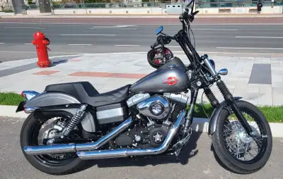 2011 Harley Davidson Street Bob Grey Saddlemen Seat Custom Handle Bars New Rear Tire