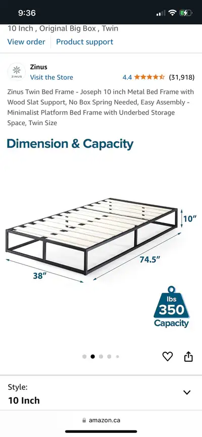 platform bed frame twin, View more