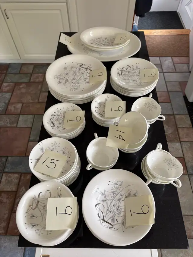 Wedgwood Bone China – Wild Oats Pattern – 90-Piece Set