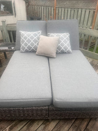 double bench lounger patio furniture