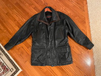 Men's Guccini Leather Coat Size Large