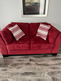 Red love seat