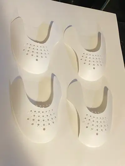 New - White plastic shoe crease protectors - 2 Pairs for $3, View more